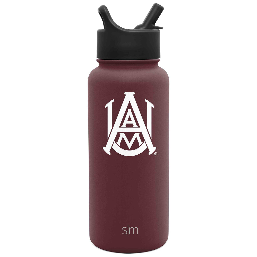 Collegiate Summit Water Bottle with Straw Lid - Alabama A&M