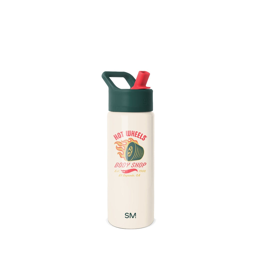 Summit Kids Water Bottle with Straw Lid - 18oz - SM2 - Hot Wheels Body Shop
